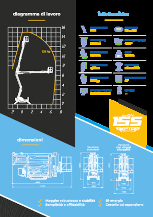 Gąsienicowe, przegubowe podnośniki koszowe Socage Raptor 15 S