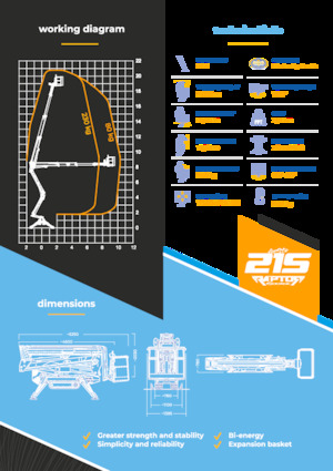 Gąsienicowe, przegubowe podnośniki koszowe Socage Raptor 21 S