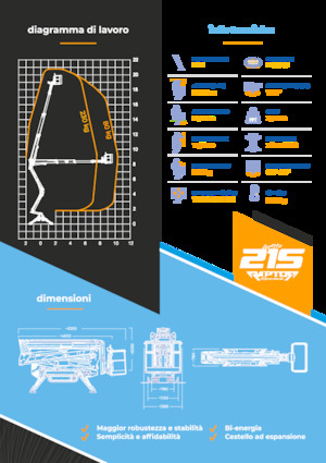 Gąsienicowe, przegubowe podnośniki koszowe Socage Raptor 21 S