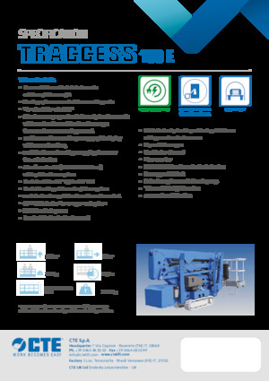 Gąsienicowe, przegubowe podnośniki koszowe CTE Traccess 160 E