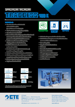 Gąsienicowe, przegubowe podnośniki koszowe CTE Traccess 160 E