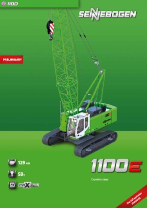 Żurawie gąsienicowe — wysięgnik kratowy Sennebogen 1100E