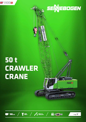 Żurawie gąsienicowe — wysięgnik kratowy Sennebogen 1100G