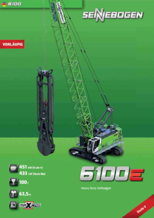 Żurawie gąsienicowe — wysięgnik kratowy Sennebogen 6100E