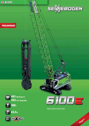 Żurawie gąsienicowe — wysięgnik kratowy Sennebogen 6100E