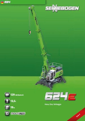 Żurawie gąsienicowe — wysięgnik kratowy Sennebogen 624 HD