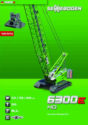 Żurawie gąsienicowe — wysięgnik kratowy Sennebogen 6300E