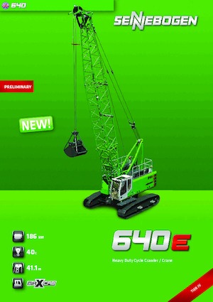 Żurawie gąsienicowe — wysięgnik kratowy Sennebogen 640 HD
