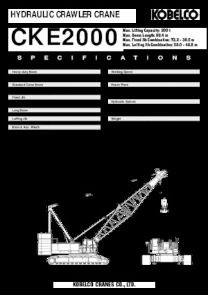 Żurawie gąsienicowe — wysięgnik kratowy Kobelco CKE 2000