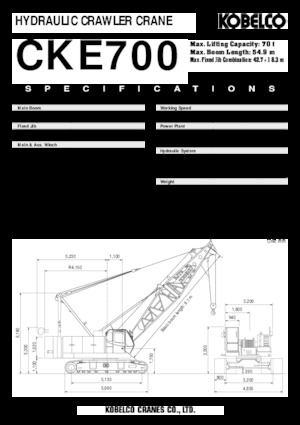 Żurawie gąsienicowe — wysięgnik kratowy Kobelco CKE 700