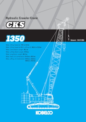 Żurawie gąsienicowe — wysięgnik kratowy Kobelco CKS1350