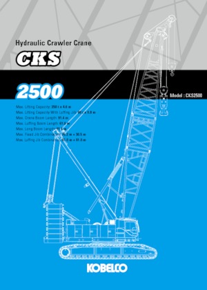 Żurawie gąsienicowe — wysięgnik kratowy Kobelco CKS2500
