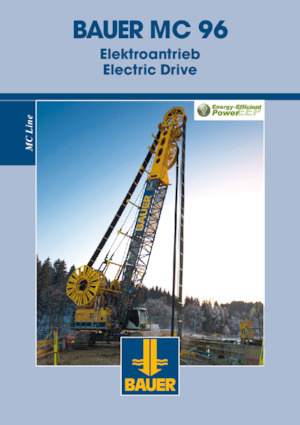 Żurawie gąsienicowe — wysięgnik kratowy BAUER Group eMC 96