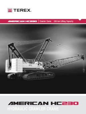 Żurawie gąsienicowe — wysięgnik kratowy TEREX CRANES HC 230