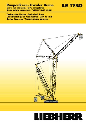 Żurawie gąsienicowe — wysięgnik kratowy Liebherr LR 1750
