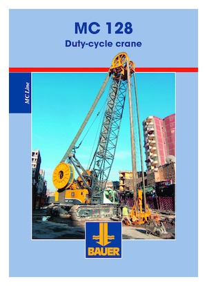 Żurawie gąsienicowe — wysięgnik kratowy BAUER Group MC 128