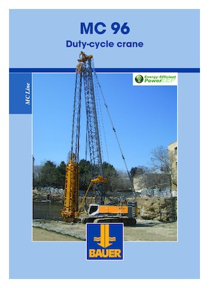 Żurawie gąsienicowe — wysięgnik kratowy BAUER Group MC 96