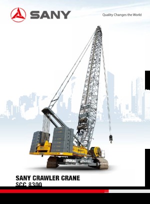 Żurawie gąsienicowe — wysięgnik kratowy Sany SCC8300