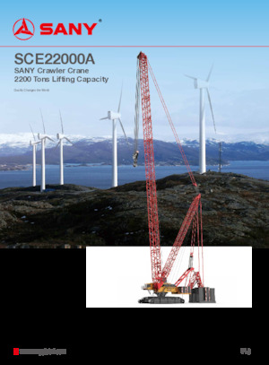 Żurawie gąsienicowe — wysięgnik kratowy Sany SCE22000A