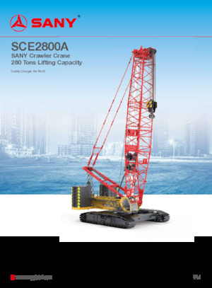 Żurawie gąsienicowe — wysięgnik kratowy Sany SCE2800A