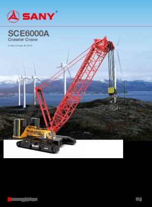 Żurawie gąsienicowe — wysięgnik kratowy Sany SCE6000A