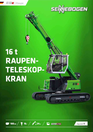 Żurawie gąsienicowe — wysięgnik teleskopowy Sennebogen 613E