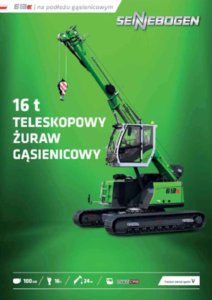 Żurawie gąsienicowe — wysięgnik teleskopowy Sennebogen 613E