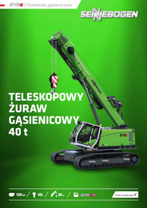 Żurawie gąsienicowe — wysięgnik teleskopowy Sennebogen 643E