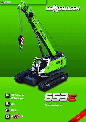 Żurawie gąsienicowe — wysięgnik teleskopowy Sennebogen 653 R
