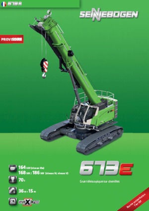 Żurawie gąsienicowe — wysięgnik teleskopowy Sennebogen 673 R