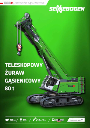 Żurawie gąsienicowe — wysięgnik teleskopowy Sennebogen 683E