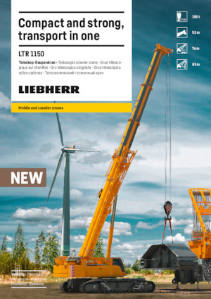 Żurawie gąsienicowe — wysięgnik teleskopowy Liebherr LTR 1150