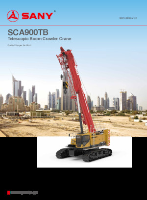 Żurawie gąsienicowe — wysięgnik teleskopowy Sany SCA900TB