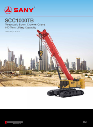 Żurawie gąsienicowe — wysięgnik teleskopowy Sany SCC1000TB