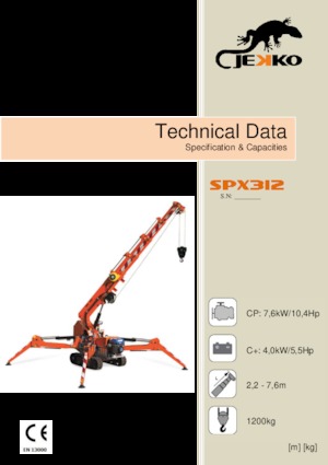 Żurawie gąsienicowe — wysięgnik teleskopowy Jekko SPX312