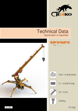 Żurawie gąsienicowe — wysięgnik teleskopowy Jekko SPX424