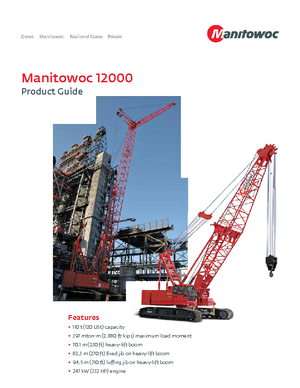 Żurawie gąsienicowe — wysięgnik kratowy Manitowoc 12000 E
