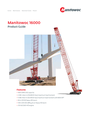 Żurawie gąsienicowe — wysięgnik kratowy Manitowoc 16000