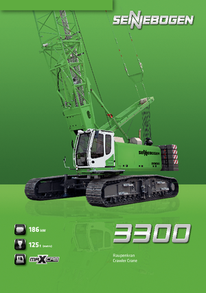 Żurawie gąsienicowe — wysięgnik kratowy Sennebogen 3300 Star Lifter