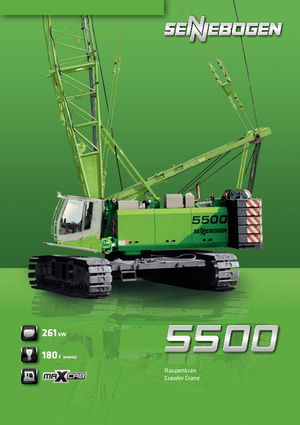 Żurawie gąsienicowe — wysięgnik kratowy Sennebogen 5500 Star Lifter