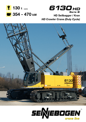 Żurawie gąsienicowe — wysięgnik kratowy Sennebogen 6130 HD