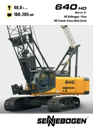 Żurawie gąsienicowe — wysięgnik kratowy Sennebogen 640 HD