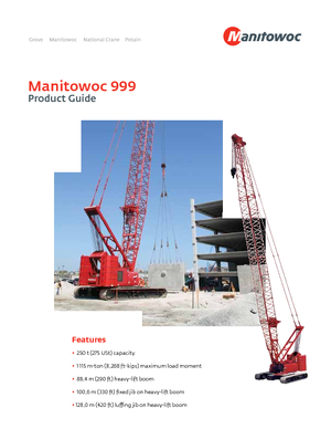 Żurawie gąsienicowe — wysięgnik kratowy Manitowoc 999