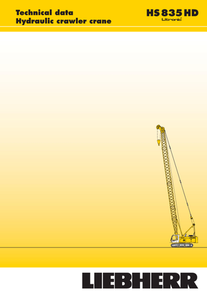 Żurawie gąsienicowe — wysięgnik kratowy Liebherr HS 835 HD Litr.