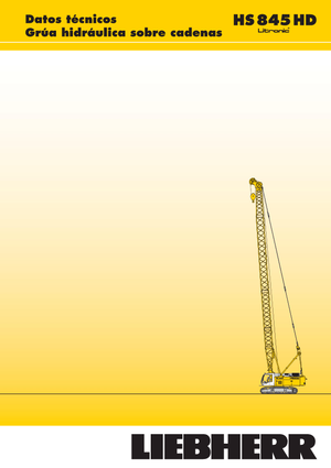 Żurawie gąsienicowe — wysięgnik kratowy Liebherr HS 845 HD Litr.