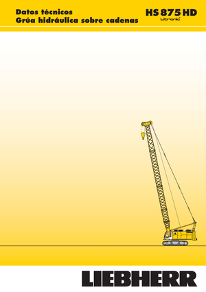 Żurawie gąsienicowe — wysięgnik kratowy Liebherr HS 875 HD Litr.