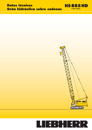 Żurawie gąsienicowe — wysięgnik kratowy Liebherr HS 885 HD Litr.