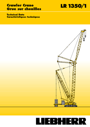 Żurawie gąsienicowe — wysięgnik kratowy Liebherr LR 1350/1