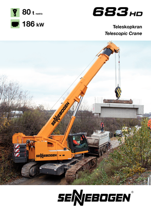 Żurawie gąsienicowe — wysięgnik teleskopowy Sennebogen 683 HD