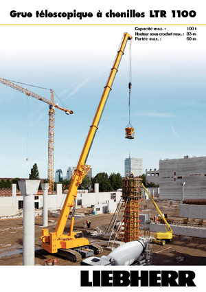 Żurawie gąsienicowe — wysięgnik teleskopowy Liebherr LTR 1100